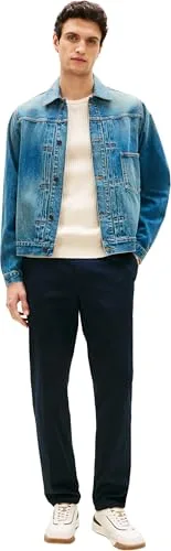 Tommy Hilfiger ▫️ Trucker Jkt Type 1 Mario Indigo Mw0mw41878 Casaco Trucker para Homem 5