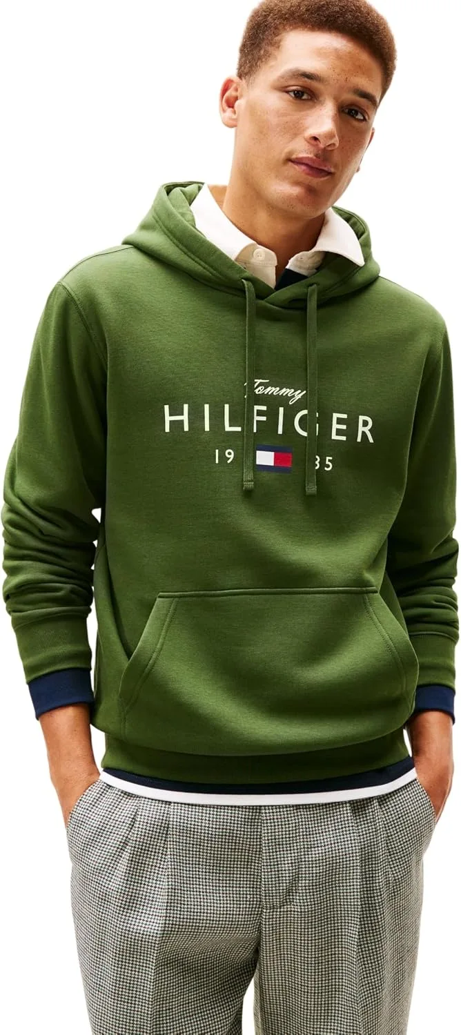 Tommy Hilfiger ▫️ Brand Love Big Hilfiger Hoodie Mw0mw41427 Camisola com capuz para homem