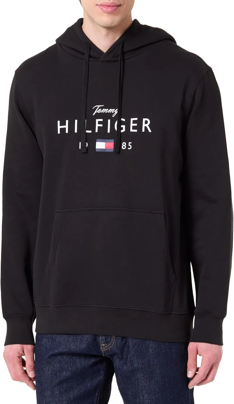 Tommy Hilfiger ▫️ Brand Love Big Hilfiger Hoodie Mw0mw41427 Hoodie para homem