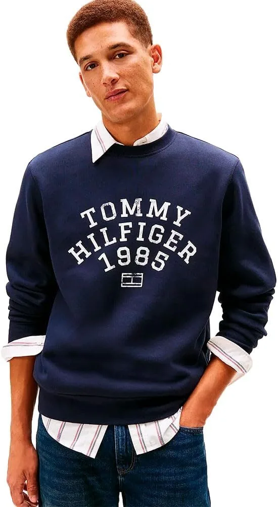 Tommy Hilfiger ▫️ Sweatshirt Hilfiger Arch Mw0mw41426 Sweatshirt sem botões para homem
