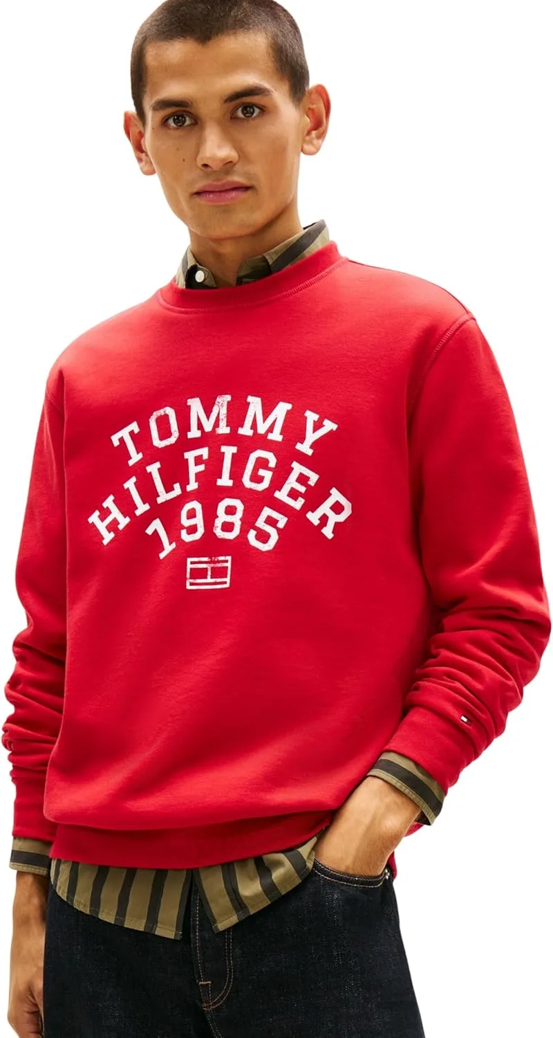 Tommy Hilfiger ▫️ Sweatshirt Hilfiger Arch Mw0mw41426 Sweatshirt sem botões para homem