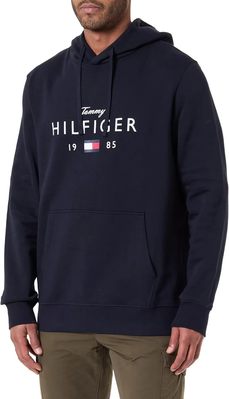 Tommy Hilfiger ▫️ Brand Love Big Hilfiger Hoodie Mw0mw41427 Hoodie para homem