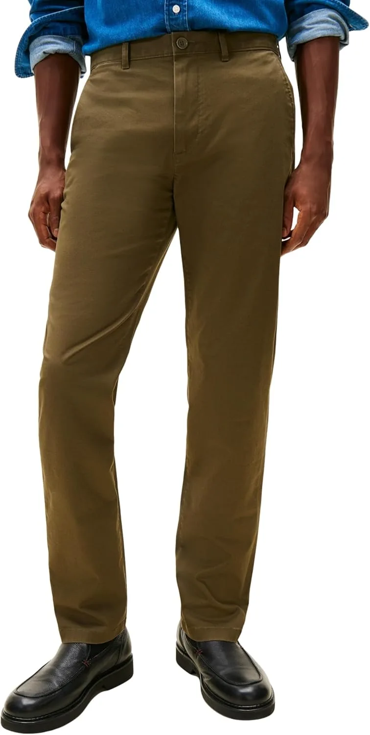 Tommy Hilfiger ▫️ Calças Chino Core Denton Essential Twill Straight Fit para homem