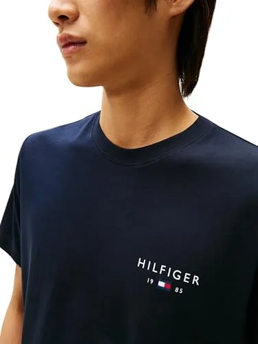 Tommy Hilfiger ▫️ Brand Love Small Hilfiger tee Mw0Mw41456 Camiseta de manga curta para homem 4