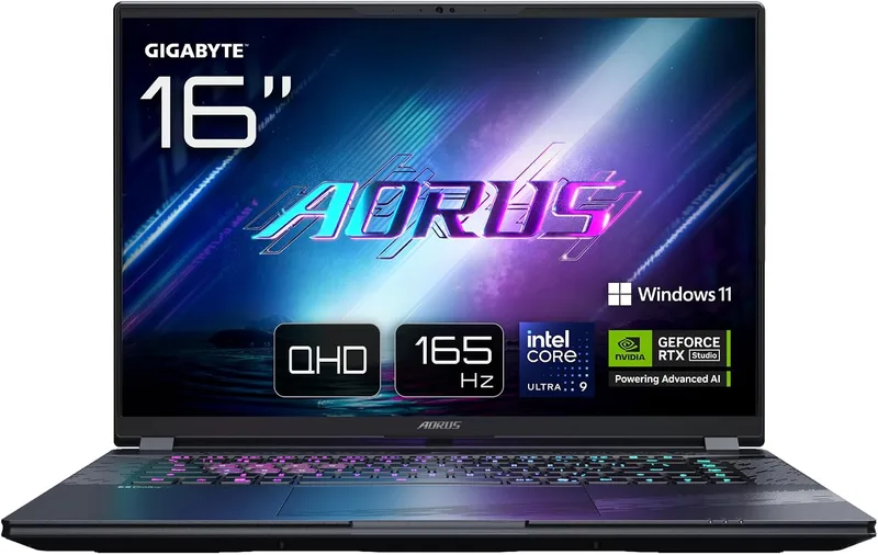 Gigabyte Technology ▫️ Portátil para jogos GIGABYTE AORUS Elite 16 BWH - 16,0", 165 Hz WQXGA, Intel Ultra 9 275HX, RTX 5070, 32 GB DDR5, SSD Gen4 de 1 TB, Windows 11 Home, garantia de 2 anos, Dolby Atmos, AORUS Elite 16 BWHC3ESC64SH
