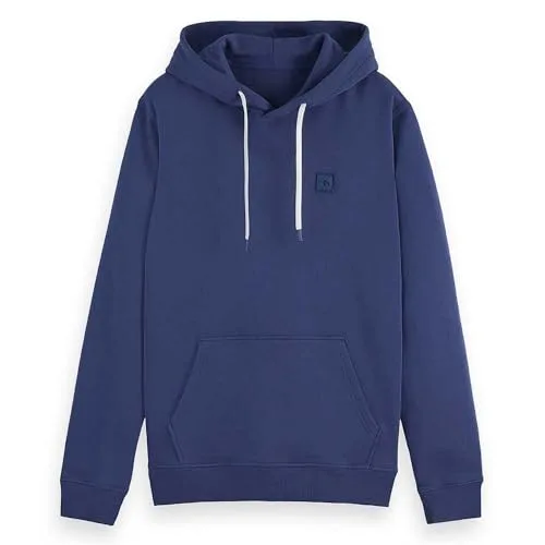 Scotch & Soda ▫️ Essential Badge Logo Hooded Sweatshirt Camisola com capuz para homem 4