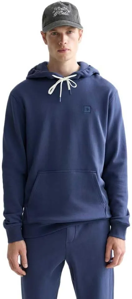 Scotch & Soda ▫️ Essential Badge Logo Hooded Sweatshirt Camisola com capuz para homem