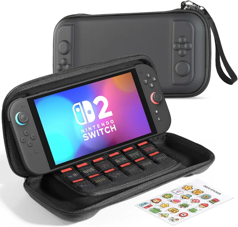 HSIEHMIEN ▫️ Capas de transporte para a Nintendo Switch 2 (2025), estojo fino com 12 ranhuras para cartões de jogo, capa rígida para a consola e Joy-Cons