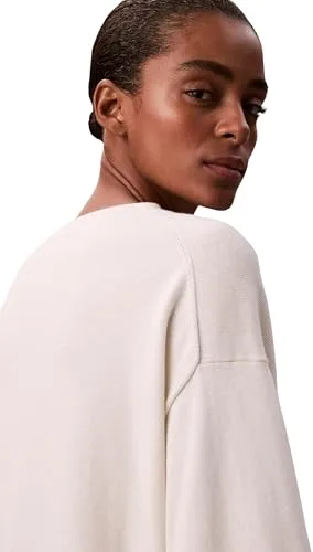 Calvin Klein ▫️ Camisola de manga comprida em algodão liso CK Jac Lv047e304g para mulher 5