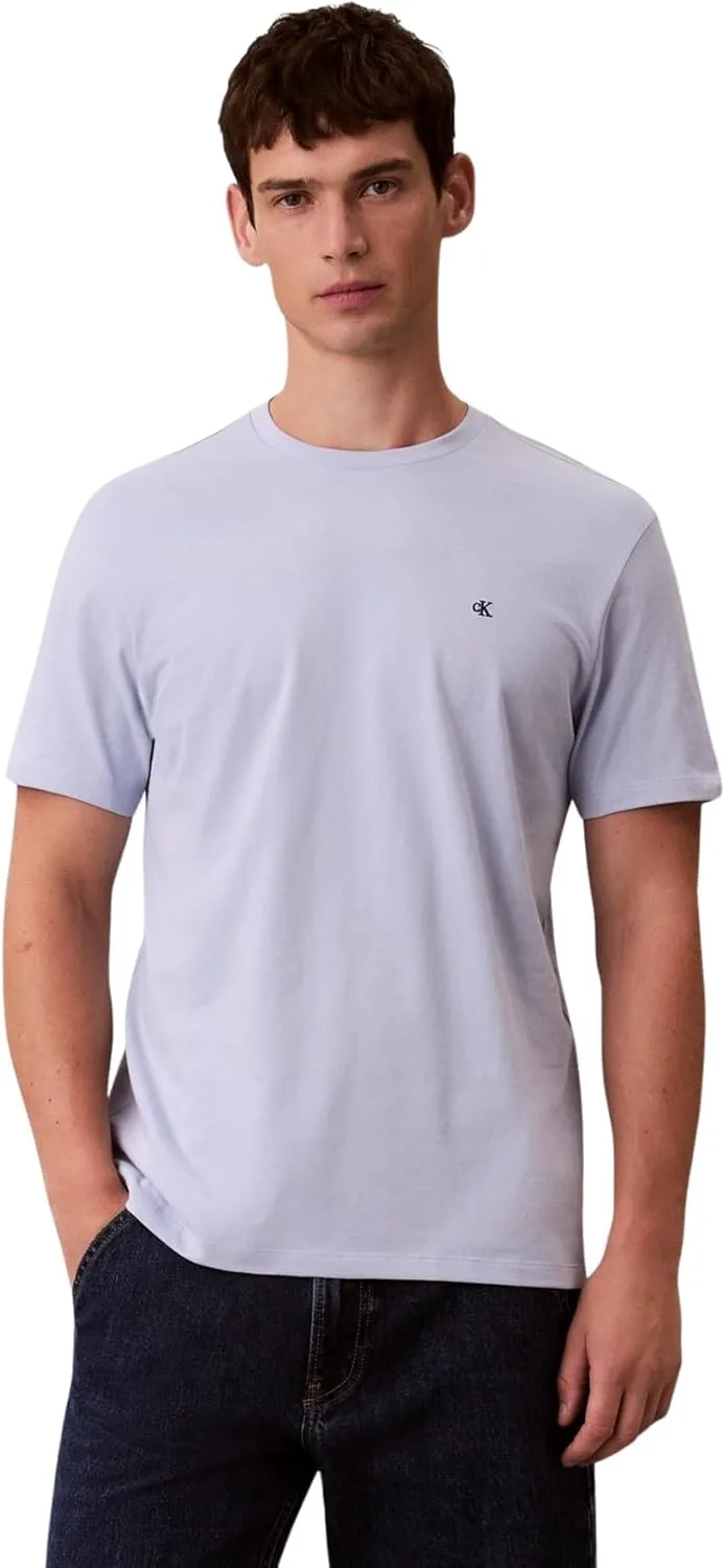 Calvin Klein ▫️ Camiseta de manga curta para homem, modelo Classic Monogram, com gola redonda