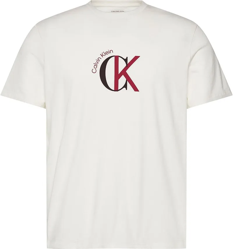 Calvin Klein ▫️ SS 30s Whsl Ckj 2tone CK Graphic Lv14re829g T-Shirts gráficas para homem