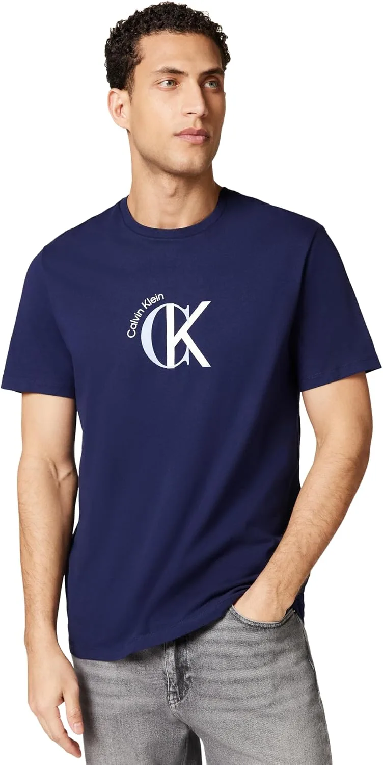Calvin Klein ▫️ SS 30s Whsl Ckj 2tone CK Graphic Lv14re829g T-Shirts gráficas para homem