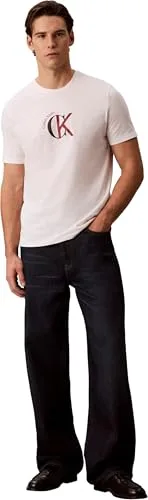 Calvin Klein ▫️ SS 30s Whsl Ckj 2tone CK Graphic Lv14re829g T-shirts com estampado gráfico para homem 4