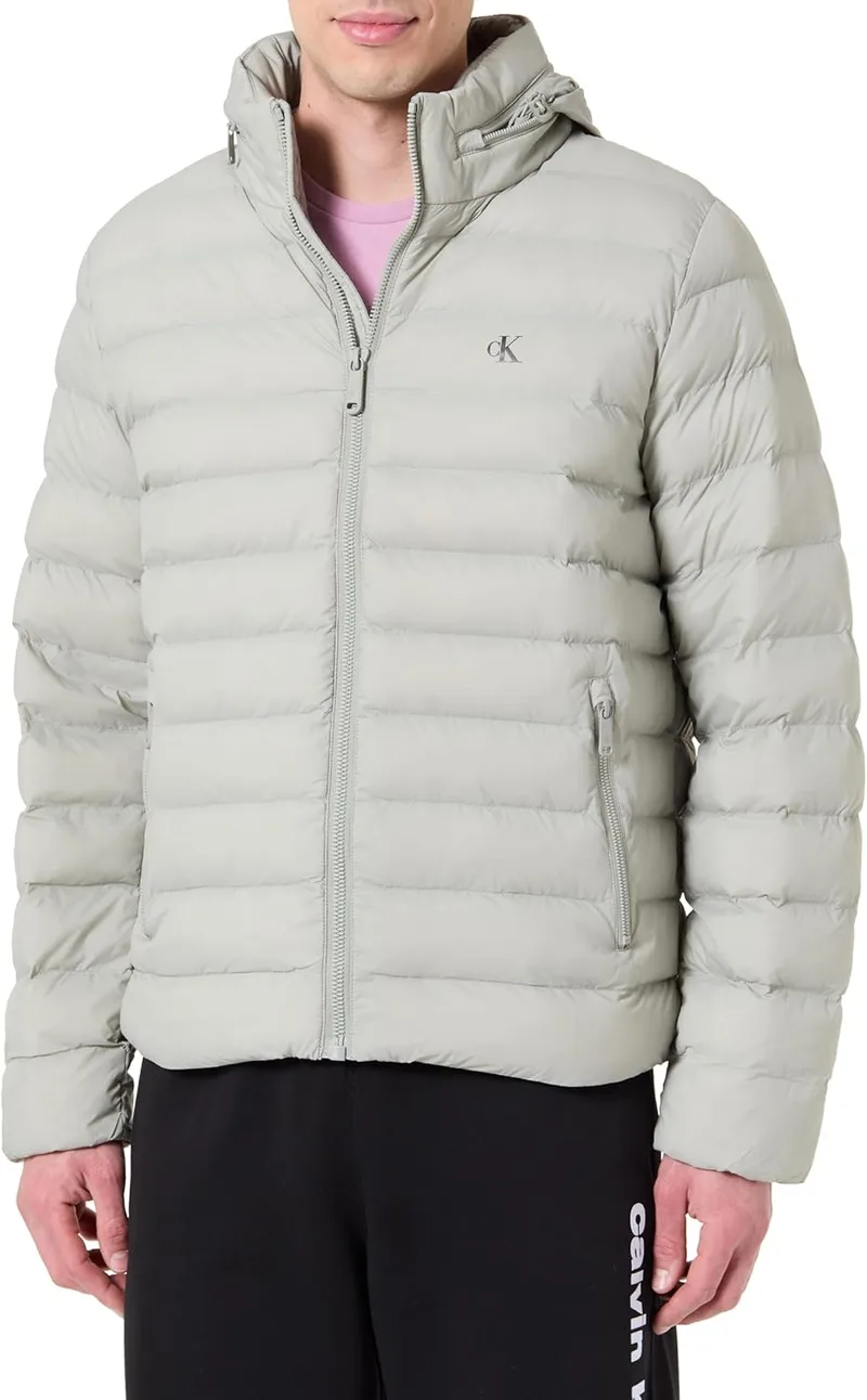 Calvin Klein ▫️ Casaco com capuz de nylon com capuz para homem