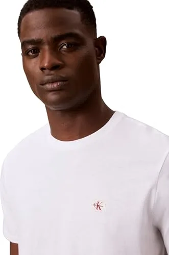 Calvin Klein ▫️ Camisola SS Badge, 2 unidades, Lv04rd248g, Camisolas para homem (Conjunto de 2) 3