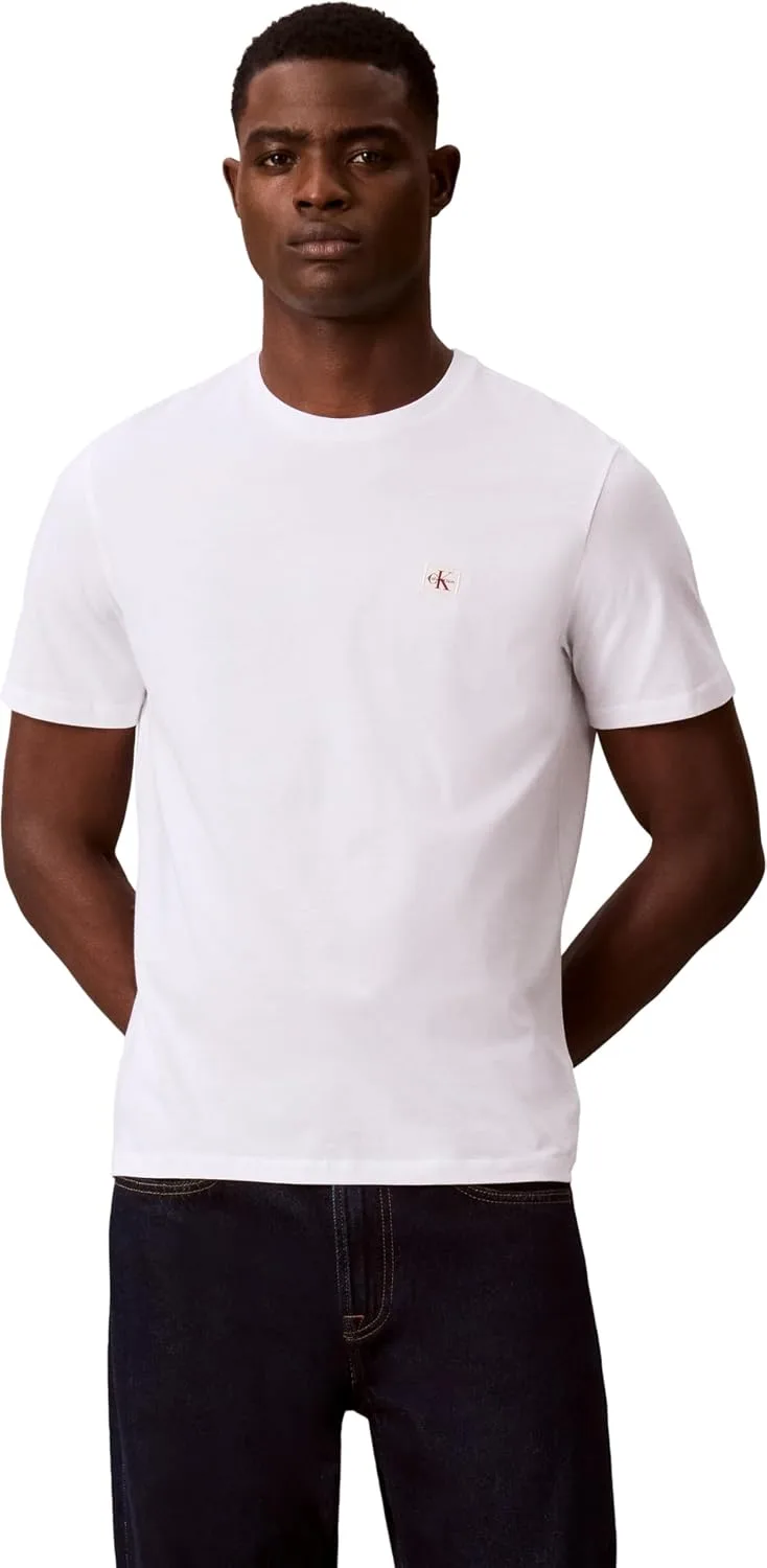 Calvin Klein ▫️ Camisola SS Badge, 2 unidades, Lv04rd248g, Camisolas para homem (Conjunto de 2)