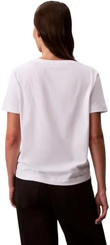 Calvin Klein ▫️ Camisolas de manga curta, conjunto de 2, para mulher, com logótipo e gola em V 3