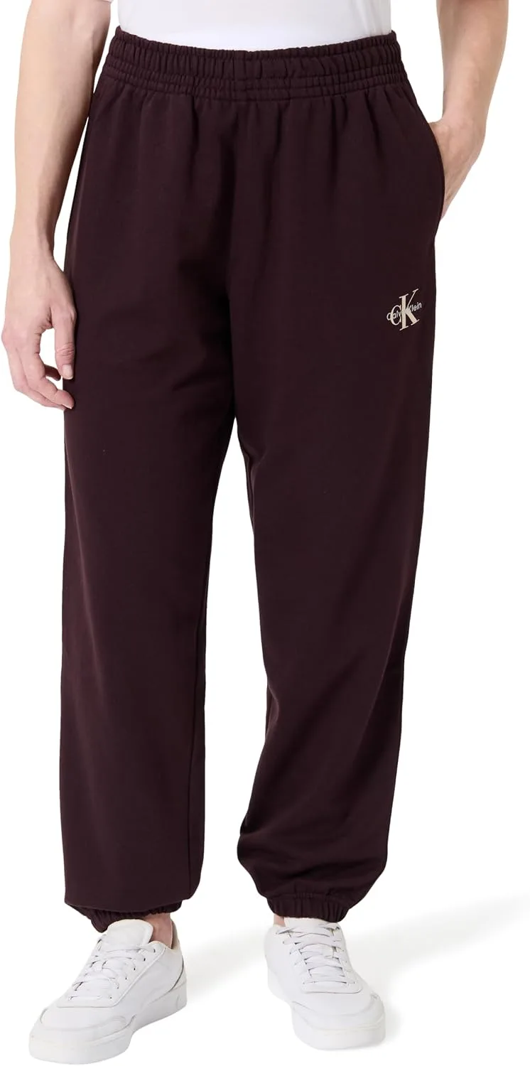 Calvin Klein ▫️ Calças de fato de treino para mulher Monologo em French Terry com cintura elástica