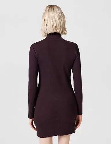Calvin Klein ▫️ LS Woven Label 2x2 Rib Mini DRES Lv047e204g Vestidos para mulher 4