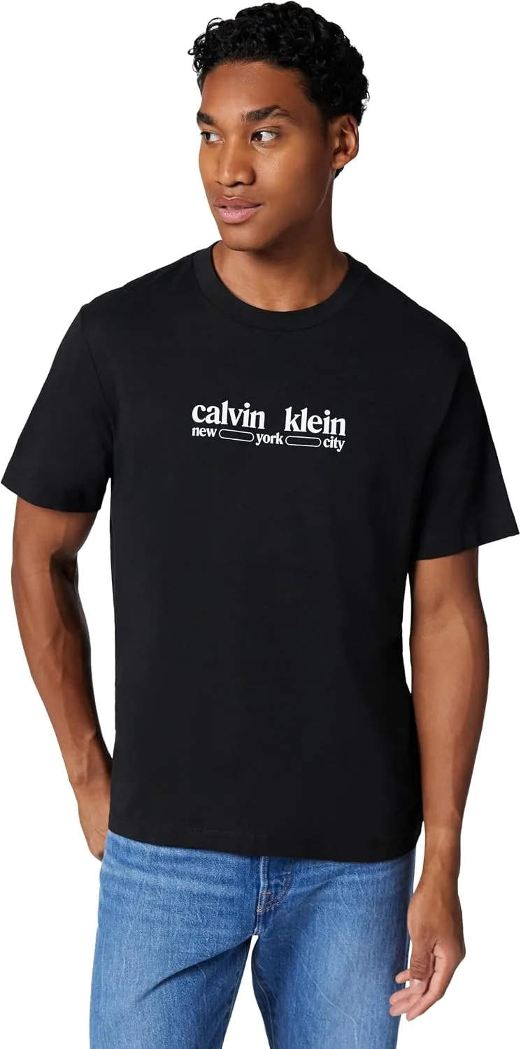 Calvin Klein ▫️ SS 30s Whsl CK NYC T-shirt com estampado Lv14re831g T-shirts com estampado para homem