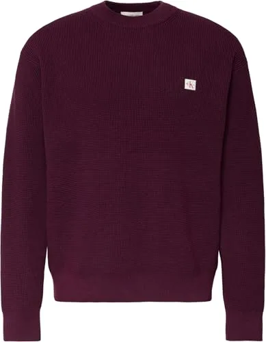 Calvin Klein ▫️ LS Ez Cotton Waffle Crwnk Swtr 9 Lv04rd313g Camisolas para homem 6