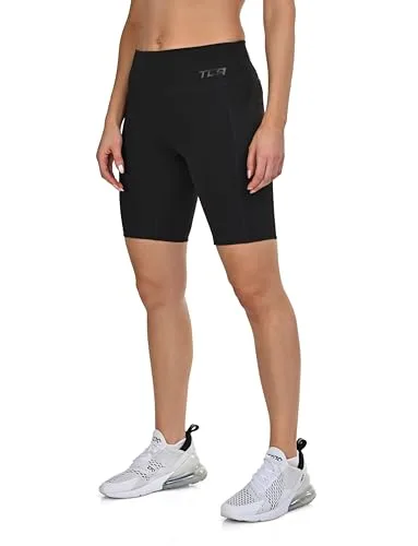 TCA ▫️ Calças de Treino para Mulher - Calções Desportivos para Mulher com Cintura Alta e Controlo Abdominal - 2 Bolsos Laterais Abertos - Calças Curtas para Ciclismo, Corrida e Ginásio 2