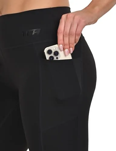 TCA ▫️ Calças de Treino para Mulher - Calções Desportivos para Mulher com Cintura Alta e Controlo Abdominal - 2 Bolsos Laterais Abertos - Calças Curtas para Ciclismo, Corrida e Ginásio 4