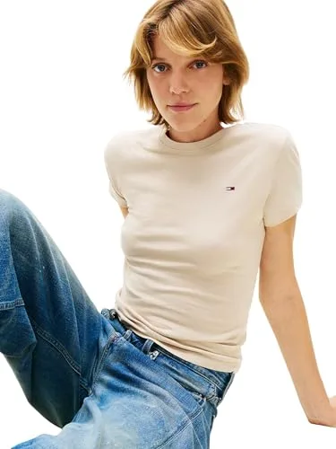 Tommy Jeans ▫️ Tjw 3pack C-Neck tee Dw0dw22175 Camiseta de manga curta para mulher (Conjunto de 3) 4