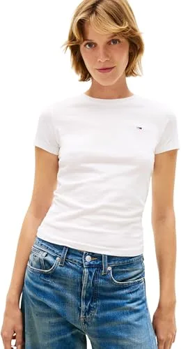 Tommy Jeans ▫️ Tjw 3pack C-Neck tee Dw0dw22175 Camiseta de manga curta para mulher (Conjunto de 3) 6