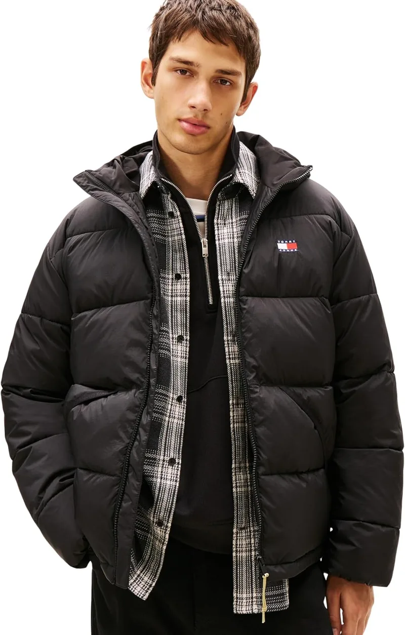 Tommy Jeans ▫️ Tjm Vail Casaco acolchoado com capuz Ext Dm0dm22296 para homem