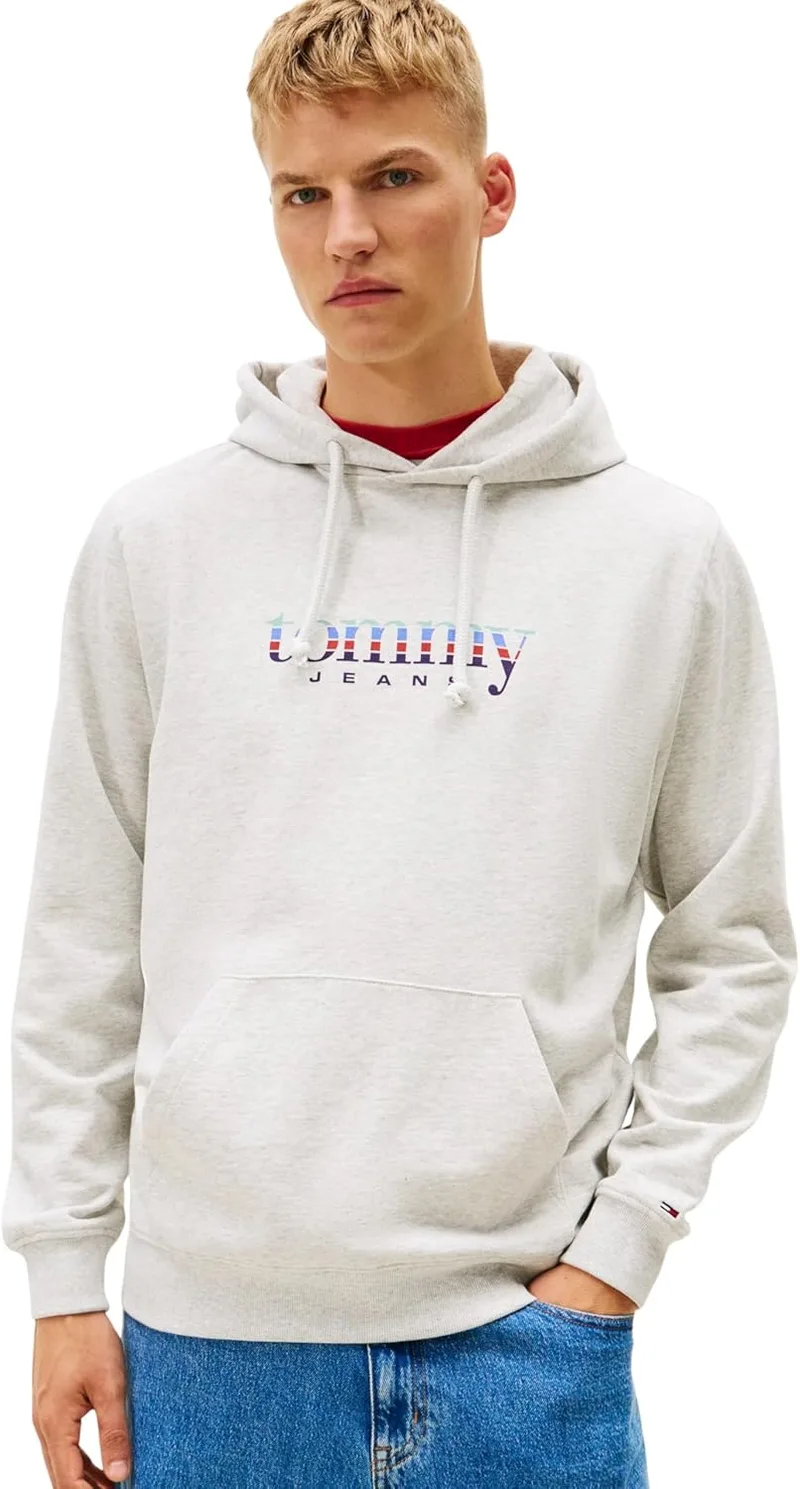 Tommy Jeans ▫️ TJM Reg Entry DNA Play Hoodie Dm0dm22642 Moletom com capuz para homem (Pacote de 1)