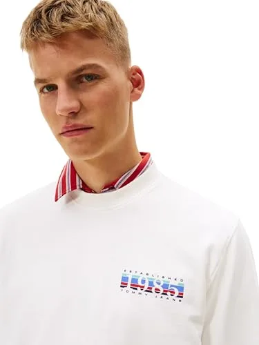 Tommy Jeans ▫️ TJM Reg Entry DNA Play Crew Ext Dm0dm22377 Camisola sem botões para homem 4