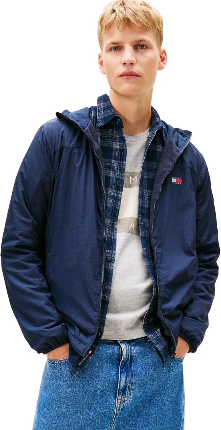Tommy Jeans ▫️ Tjm Fleece Chicago Jacket Ext Dm0dm22291 Casaco corta-vento para homem