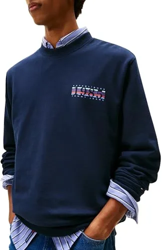 Tommy Jeans ▫️ TJM Reg Entry DNA Play Crew Ext Dm0dm22377 Camisola sem botões para homem 4