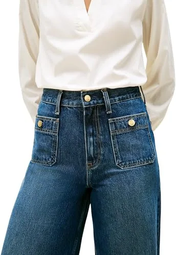 Tommy Hilfiger ▫️ Dnm Mine 70's Wide Leg HW Ww0ww49387 - Outras Calças de Ganga para Mulher 4