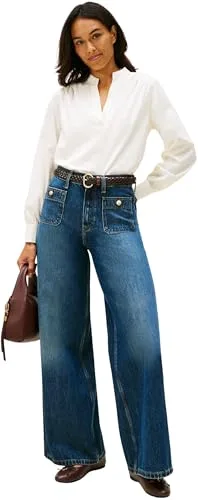 Tommy Hilfiger ▫️ Dnm Mine 70's Wide Leg HW Ww0ww49387 - Outras Calças de Ganga para Mulher 5