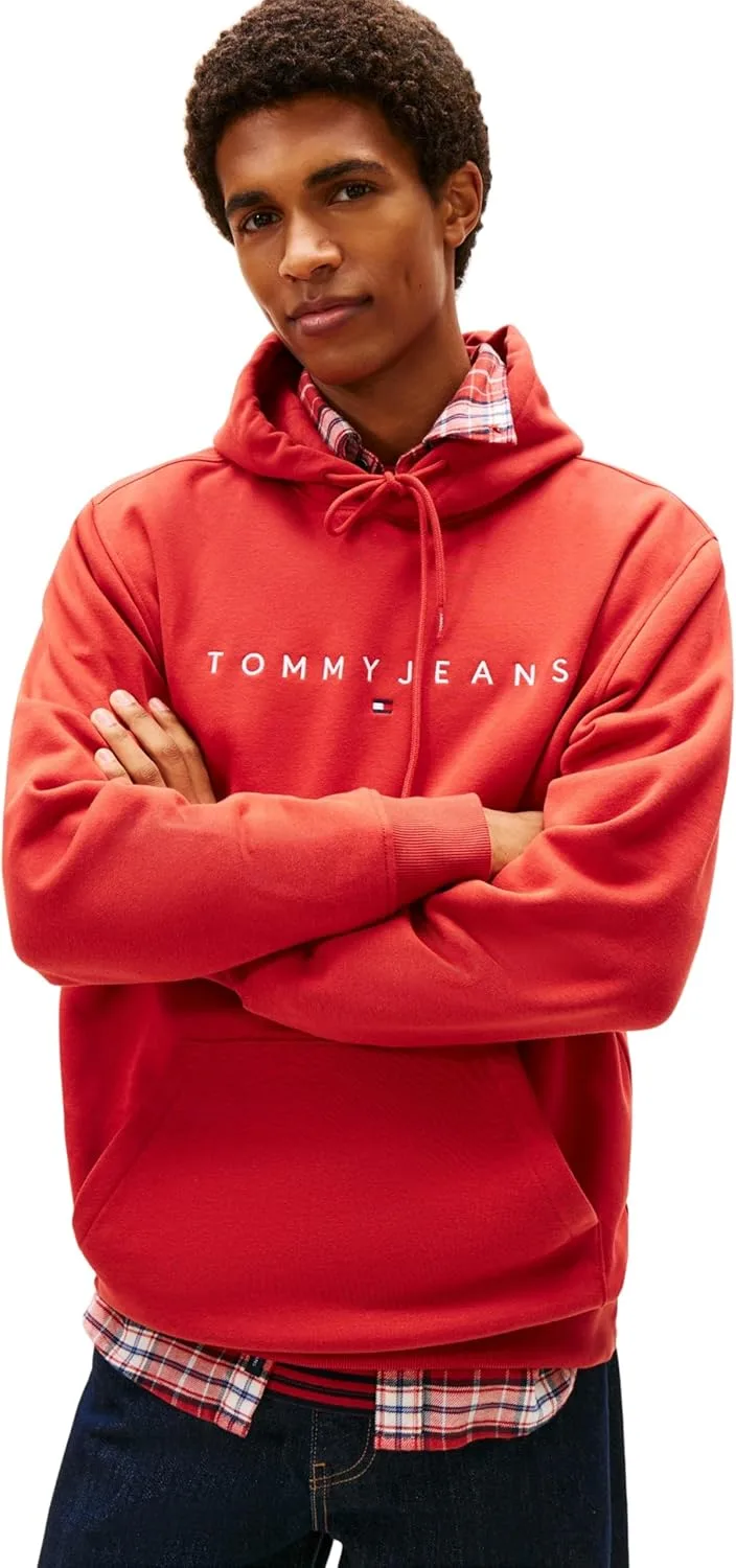 Sweatshirt com capuz e logótipo linear Tommy Jeans para homem
