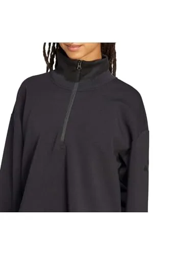 adidas ▫️ Camisola Soft Lux com fecho de correr até ao meio da perna para mulher 3
