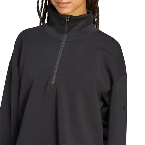 adidas ▫️ Camisola Soft Lux com fecho de correr até ao meio da perna para mulher 5