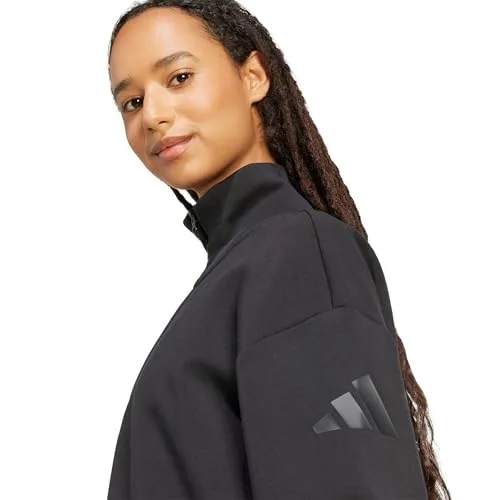 adidas ▫️ Camisola Soft Lux com fecho de correr até ao meio da perna para mulher 6