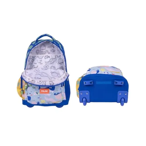 MILAN ▫️ ® Mochila com rodas e 6 fechos (25 L) série especial Blue Odyssey 3