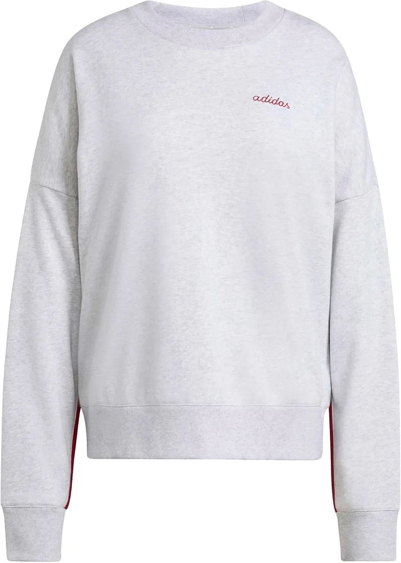 adidas ▫️ Camisola feminina Seasonal Essentials Colorpop Embroidered Sweatshirt com design bordado