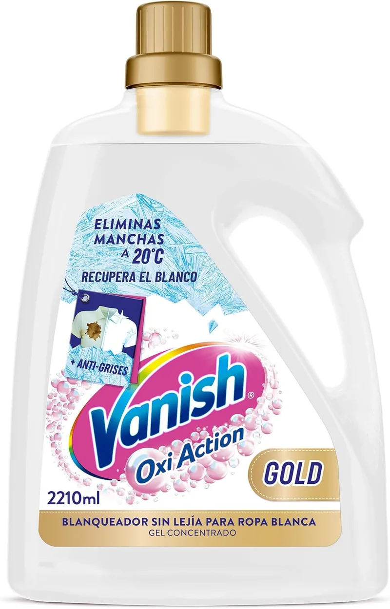 Vanish ▫️ Oxi Action Gold Tira-nódoas multipotente para a roupa, prevenção de odores e desbotamento, gel, sem lixívia, 2210 ml