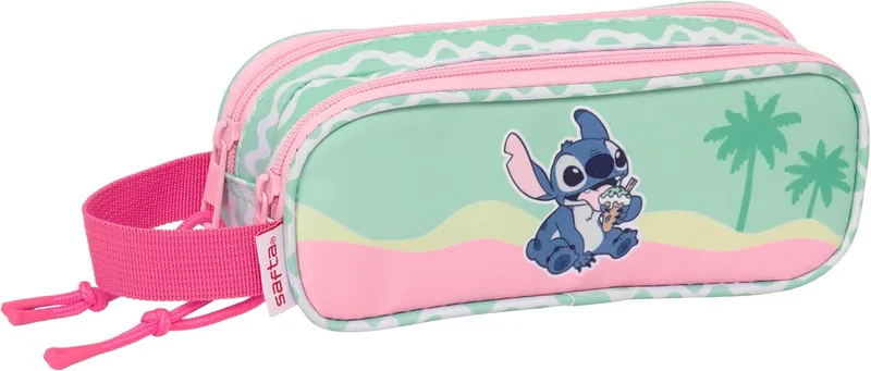 Safta ▫️ Stitch Ice Cream - Estojo de lápis para crianças, Estojo de lápis para crianças, ideal para crianças em idade escolar, confortável e versátil, de qualidade e duradouro, 21x6x8 cm