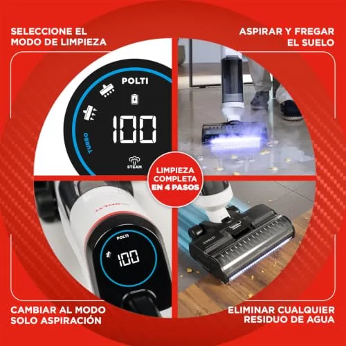Polti ▫️ Rollysteam WD50C, esfregona e aspirador sem fio 4