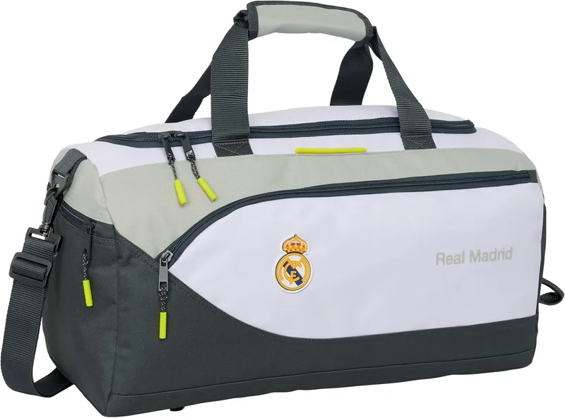 Safta ▫️ Real Madrid EQUIPACIÓN 25/26 - Saco de desporto, mochila, ideal para crianças de diferentes idades, cómodo e versátil, qualidade e resistência, 50x25x25 cm