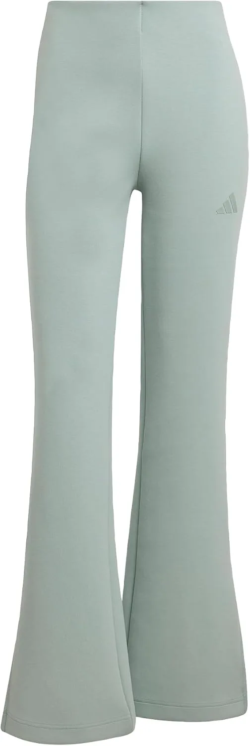 adidas ▫️ Calças Donna Soft Lux Flared, Wonder Sage, M