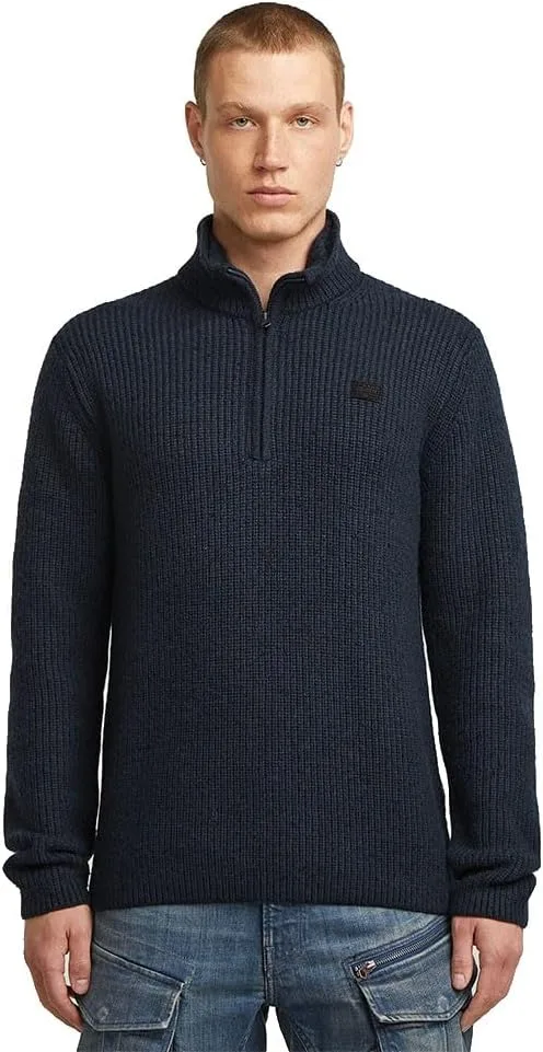 G-STAR ▫️ Camisola de malha com gola dupla Pulôver para homem