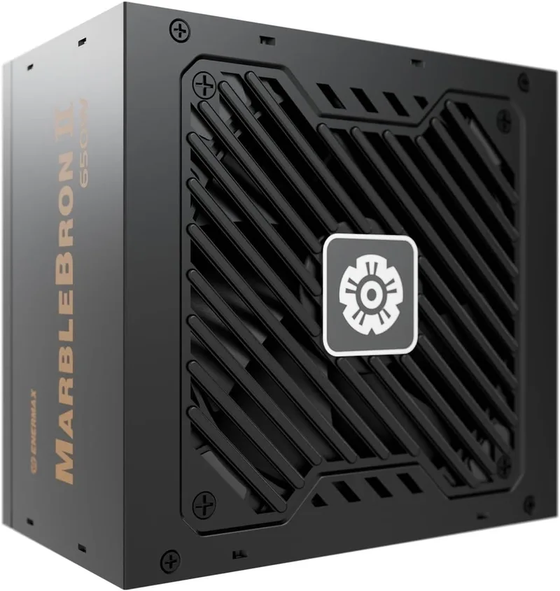 enermax ▫️ MARBLEBRON II - Fonte de alimentação modular para videojogos (650 W, 3.1 ATX, cabos individuais com manga, certificação 80 Plus Bronze, ventoinha FDB silenciosa de 120 mm, condensador CC-CC com