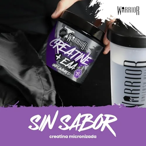 Warrior ▫️ Creatina Monohidratada + EAA 270 g - 30 doses - Fórmula para recuperação e apoio muscular com suplemento de desempenho - Aminoácidos essenciais em pó para o treino (sem sabor) 5